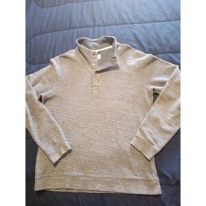 Marine Layer Clayton Mens Medium Textured Sweater 1/4 Button Pullover Henley‎